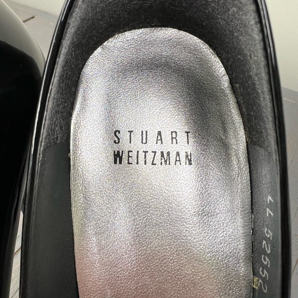 Black Peep Toe Stuart Weitzman Platform Pumps Size 7 - Picture 7 of 10